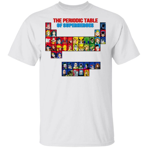 The Periodic Table Of Superheroes Shirt