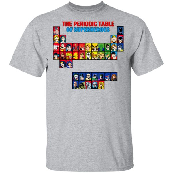 The Periodic Table Of Superheroes Shirt