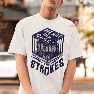 The Strokes Unisex Tee Heart In A Cage – Apparel, Mug, Home Decor – Perfect Gift For Everyone