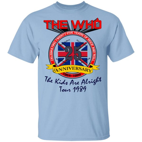 The Who 25 Anniversary The Kids Are Alright Tour 1989 T-Shirts