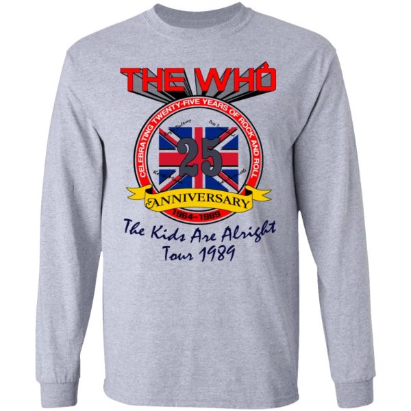 The Who 25 Anniversary The Kids Are Alright Tour 1989 T-Shirts