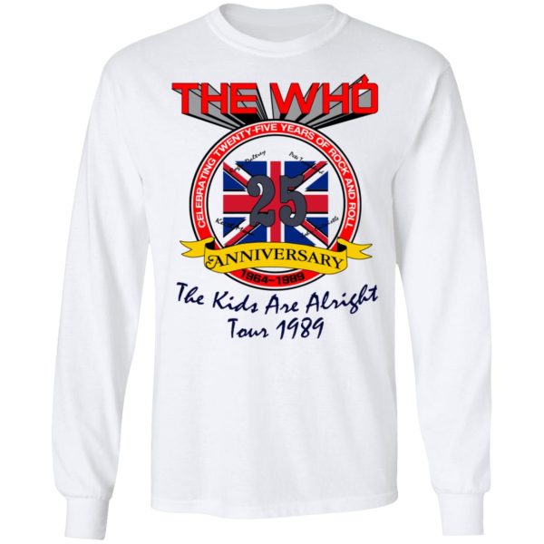 The Who 25 Anniversary The Kids Are Alright Tour 1989 T-Shirts