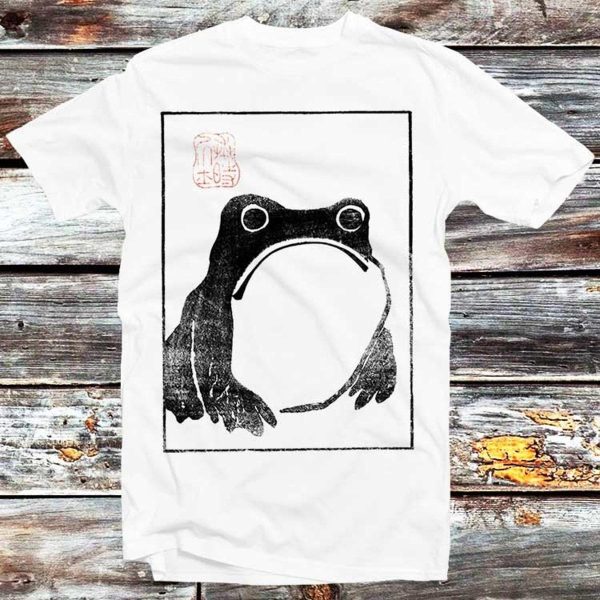 Unimpressed Frog Unisex T-shirt Artwork By Matsumoto Hoji Gift For Family Friends – Apparel, Mug, Home Decor – Perfect Gift For Everyone