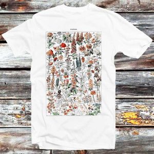 Vintage Fleurs Flower Kinds Drawing Painting T Shirt For Plants Lovers – Apparel, Mug, Home Decor – Perfect Gift For Everyone