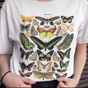 Vintage Style Butterfly Drawing T-shirt Gift For Family Friends – Apparel, Mug, Home Decor – Perfect Gift For Everyone