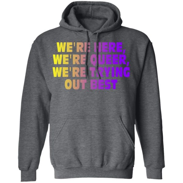 We’re Here We’re Queer We’re Trying Out Best T-Shirts, Hoodies, Sweatshirt