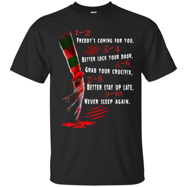 1 2 Freddy’s Coming For You 3 4 Better Lock Your Door shirt