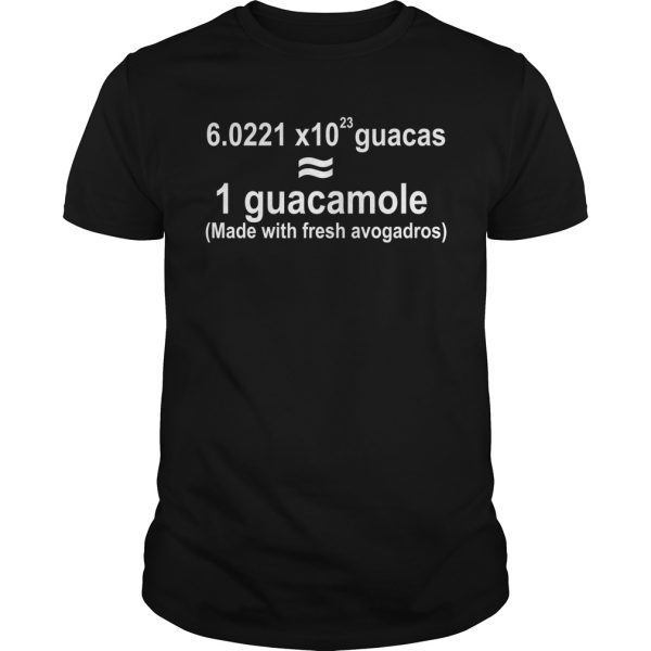 1 guacamole made with fresh avogadros shirt, hoodie, long sleeve