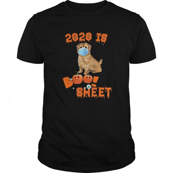 2020 Is Boo Sheet Halloween Norfolk Terrier Dog Wear Mask shirt