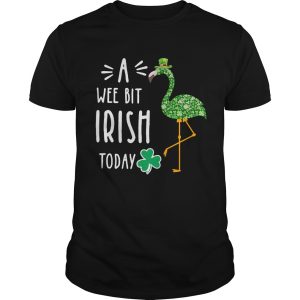 A Wee Bit Irish Today Flamingo St Patrick&rsquo;s Day shirt, hoodie, long sleeve