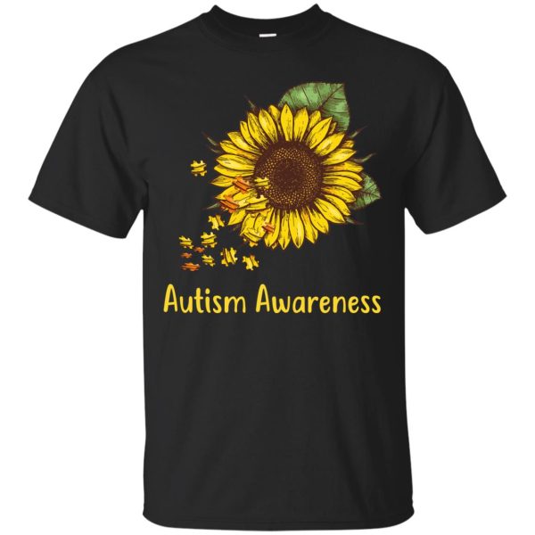 Autism Awareness sunflower shirt, ladies tee, youth tee, hoodie