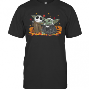 Baby Jack Skellington And Baby Yoda Happy Halloween T-Shirt