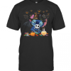 Baby Stitch Hug Jack Skeleton Halloween T-Shirt