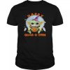 Baby Yoda Face Mask Hug Pumpkin Happy Quaroteen Halloween shirt