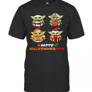 Baby Yoda Happy Hallothanksmas T-Shirt