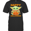 Baby Yoda Hug Pumpkin Happy Halloween T-Shirt