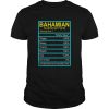 Bahamian Nutritional facts shirt, hoodie, long sleeve