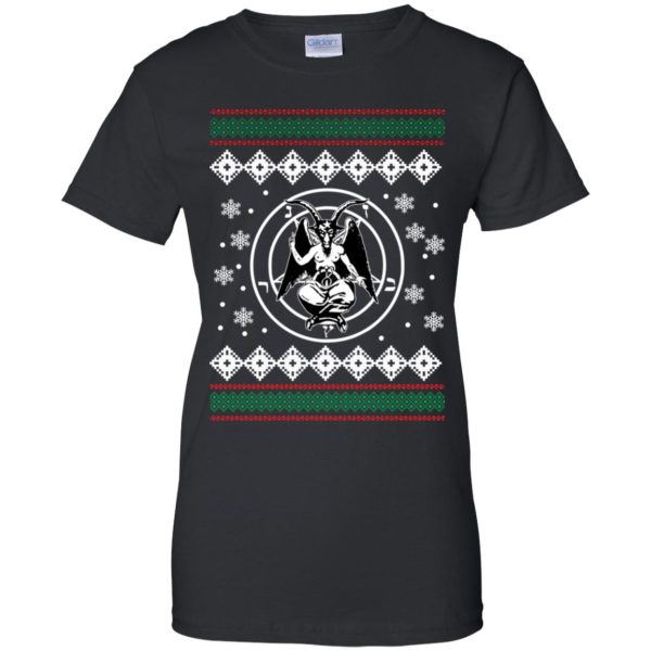 Baphomet Christmas sweatshirt, hoodie, long sleeve, ladies tee