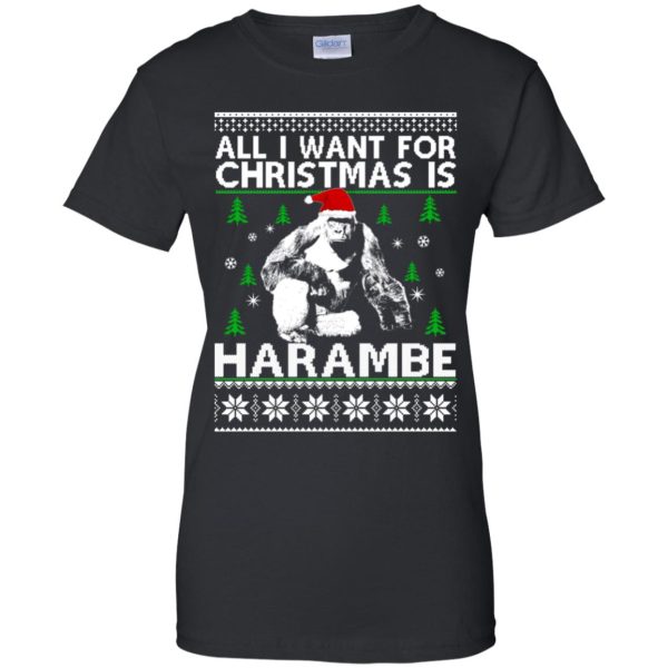 Bigfoot All I want for Christmas is Harambe sweater, hoodie