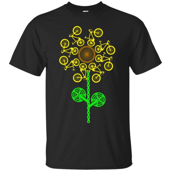 Bike sunflower shirt, ladies tee, guys tee, long sleeve, hoodie