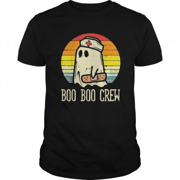 Boo Boo Crew Ghost Nurse Vintage Retro Halloween shirt