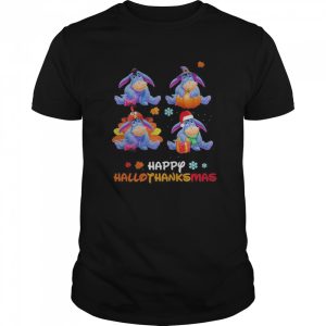 Bourriquet Disney Halloween And Merry Christmas Happy Hallothanksmas shirt