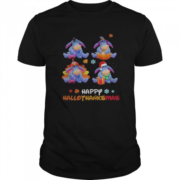 Bourriquet Disney Halloween And Merry Christmas Happy Hallothanksmas shirt