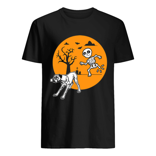 Boxer Dog Skeleton Bone Halloween Costume Pet Owners shirt