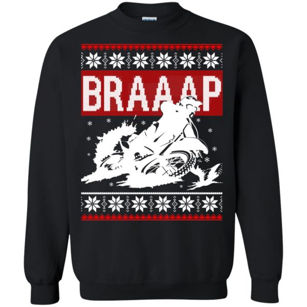 Braaap Motocross Ugly Christmas Sweater, hoodie, long sleeve