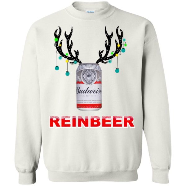 Budweiser Reinbeer Christmas sweatshirt, hoodie, long sleeve, ladies tee