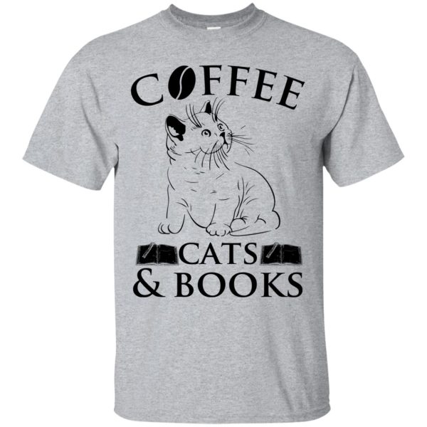 Cat Coffee cats and books shirt, long sleeve, hoodie, tank top