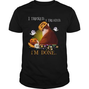 Cat I Tricked I Treated Im Done shirt