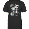 Cat Jack Skellington And Sally Happy Halloween T-Shirt