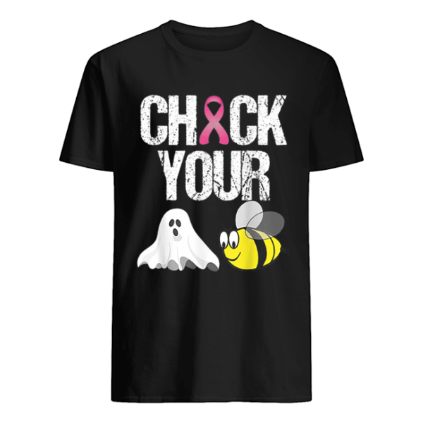 Check Your Boo Bees Funny Breast Cancer Halloween shirt