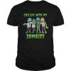 Chillin With My Zombies Halloween Boys Kids Funny T-Shirt