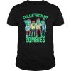 Chillin With My Zombies Halloween Boys Kids Zombie shirt