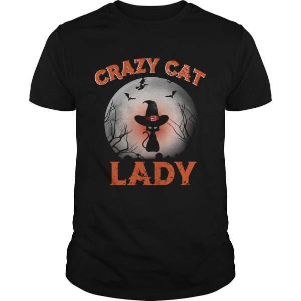 Crazy cat lady moon Halloween shirt