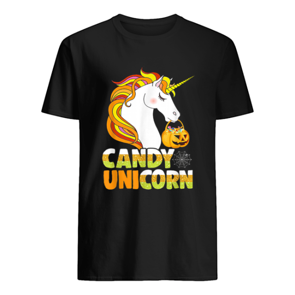 Cute Candy Corn Unicorn Halloween Girls Outfit shirt