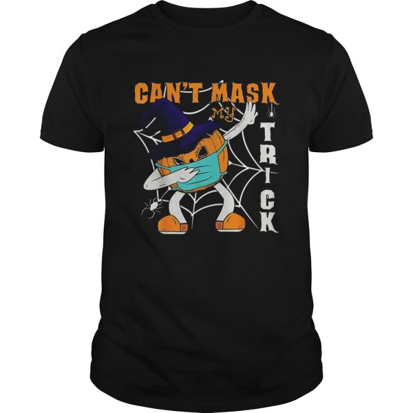 Dabbing Pumpkin Wearing A Mask Halloween Cant Mask Trick shirt