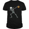 Dabbing Skeleton Basketball Funny Halloween Dab Dance shirt
