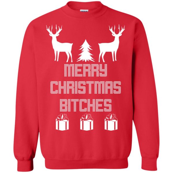 Deer Merry Christmas Bitches Christmas Sweatshirt, hoodie, long sleeve