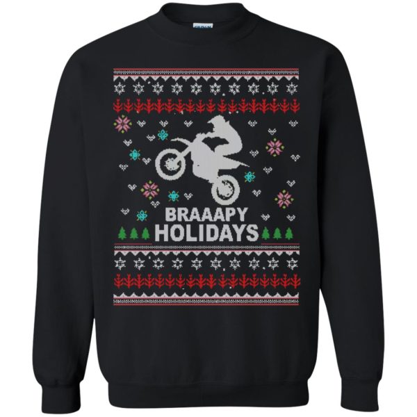 Dirt bike braaapy holidays Christmas sweatshirt, hoodie