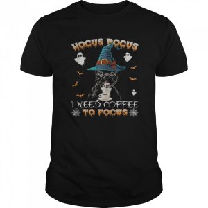 Dog hocus pocus i need coffee to focus halloween shirt