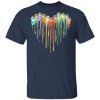 Dog paw heart rainbow shirt, hoodie