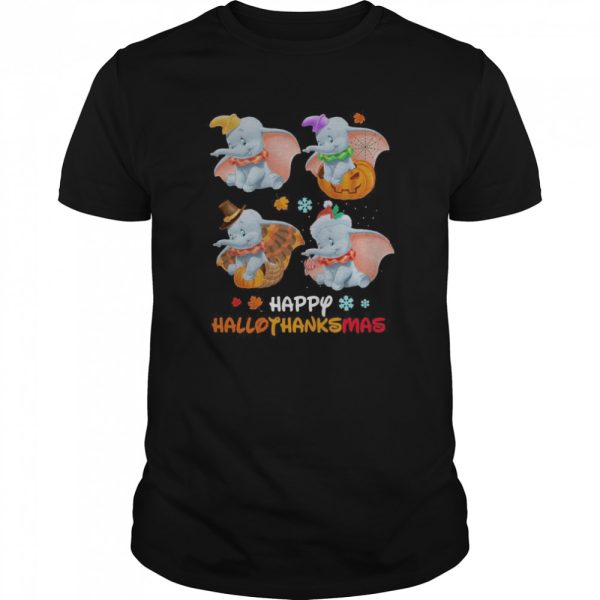 Dumbo Disney Halloween And Merry Christmas Happy Hallothanksmas shirt