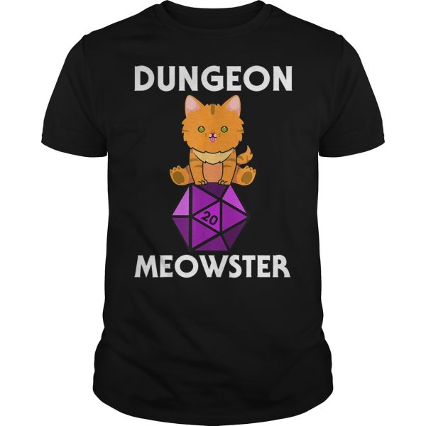 Dungeon Meowster Nerdy Cat D20 shirt, hoodie, long sleeve