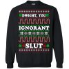 Dwight you Ignorant slut Christmas sweatshirt, hoodie, long sleeve