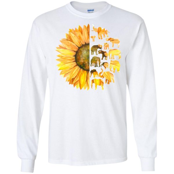 Elephant sunflower shirt, hoodie, long sleeve