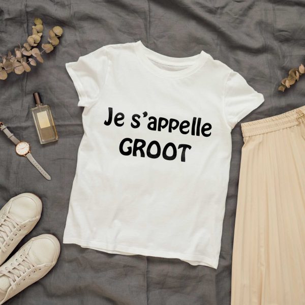 Être Unique avec le T-Shirt Je s’appelle Groot pour femme