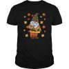 Fall Gnome Coffee Leopard Hat Halloween Thanksgiving Autumn shirt
